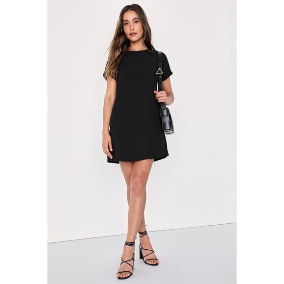 Lulus Shift and Shout Black Shift Dress, Size XS - Picture 1 of 13